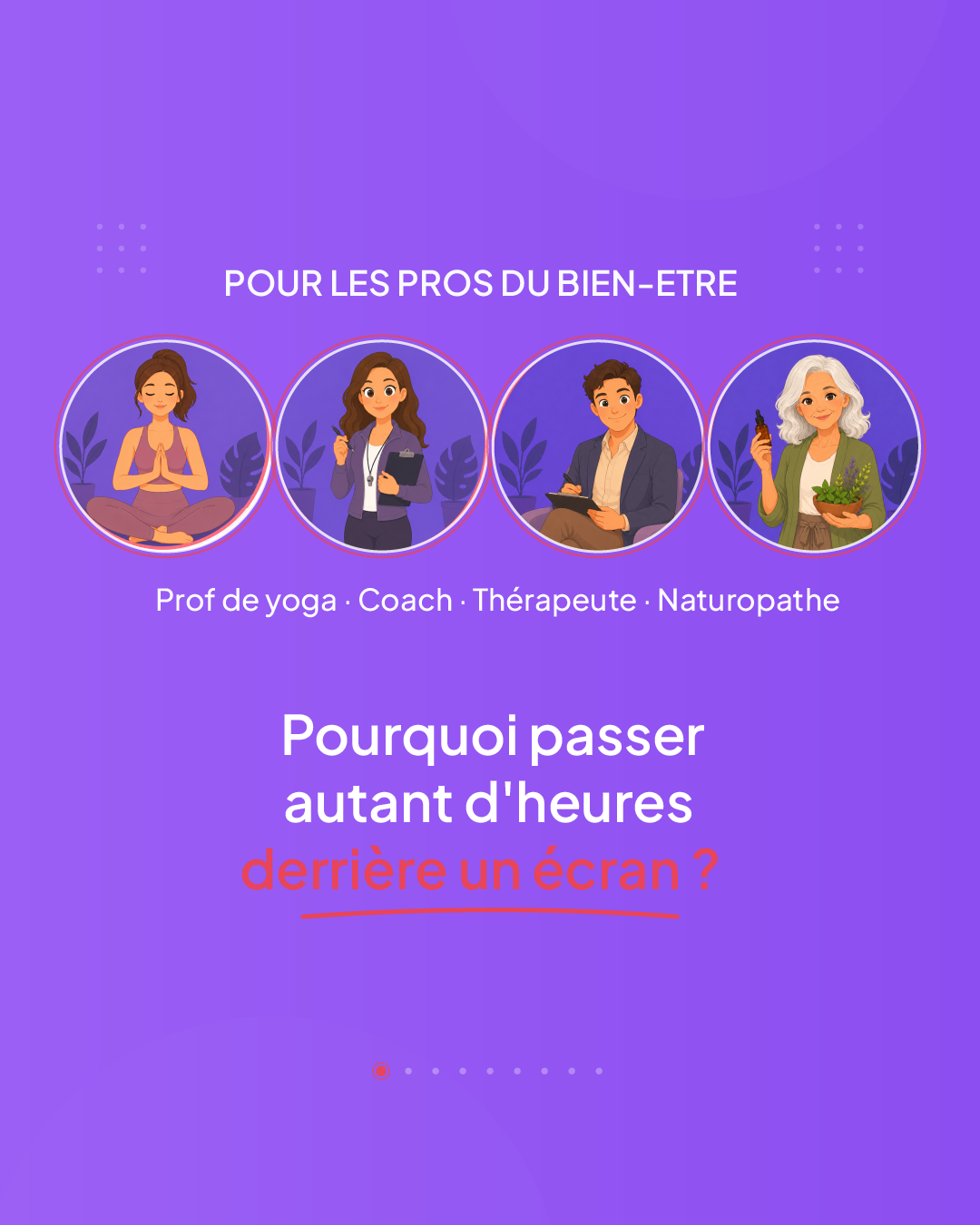 Slide 1 du carrousel BestZenBuddy : accroche pour les professionnels du bien-être