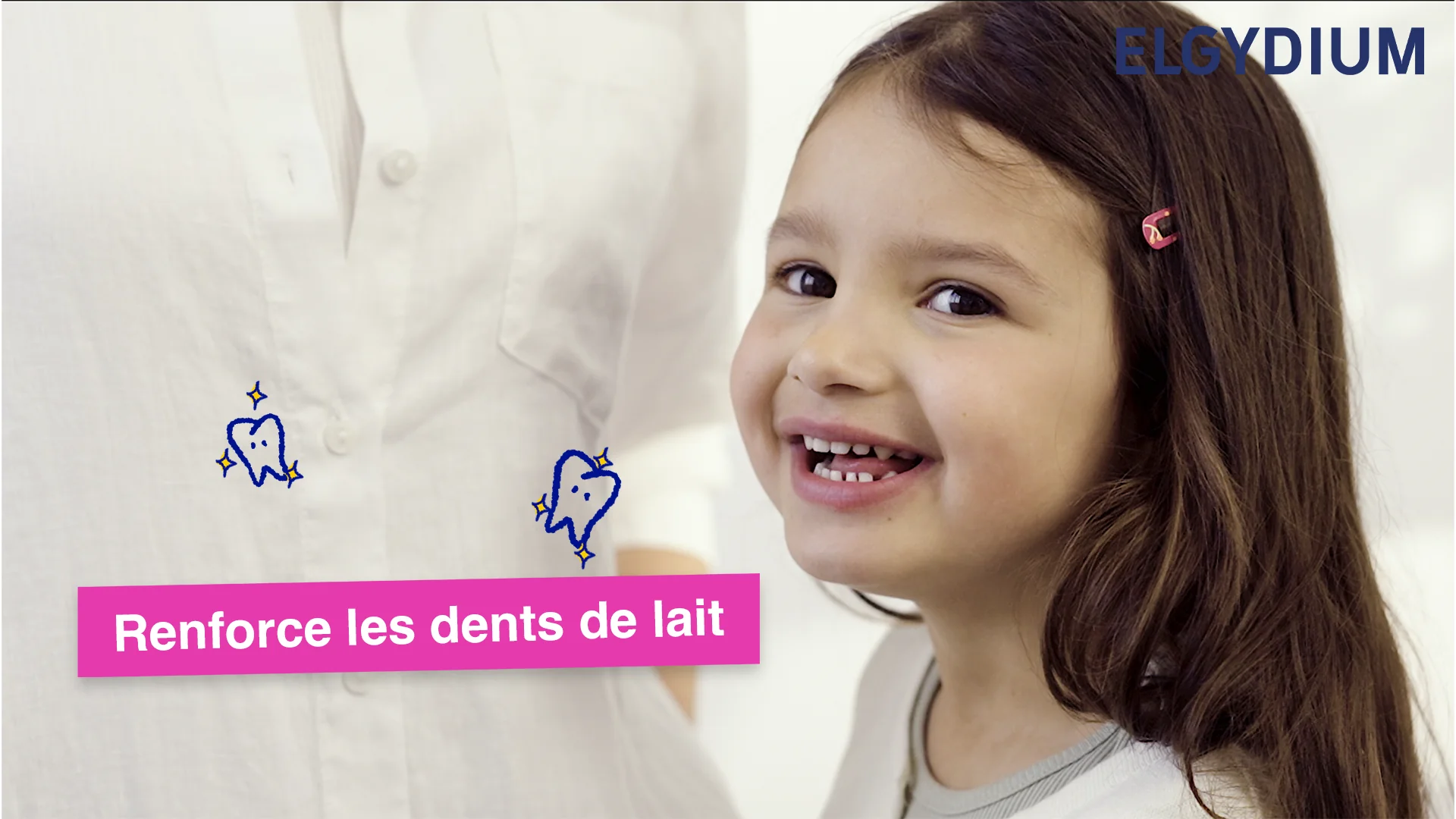 Storyboard publicitaire Elgydium Kids sur le renforcement des dents de lait