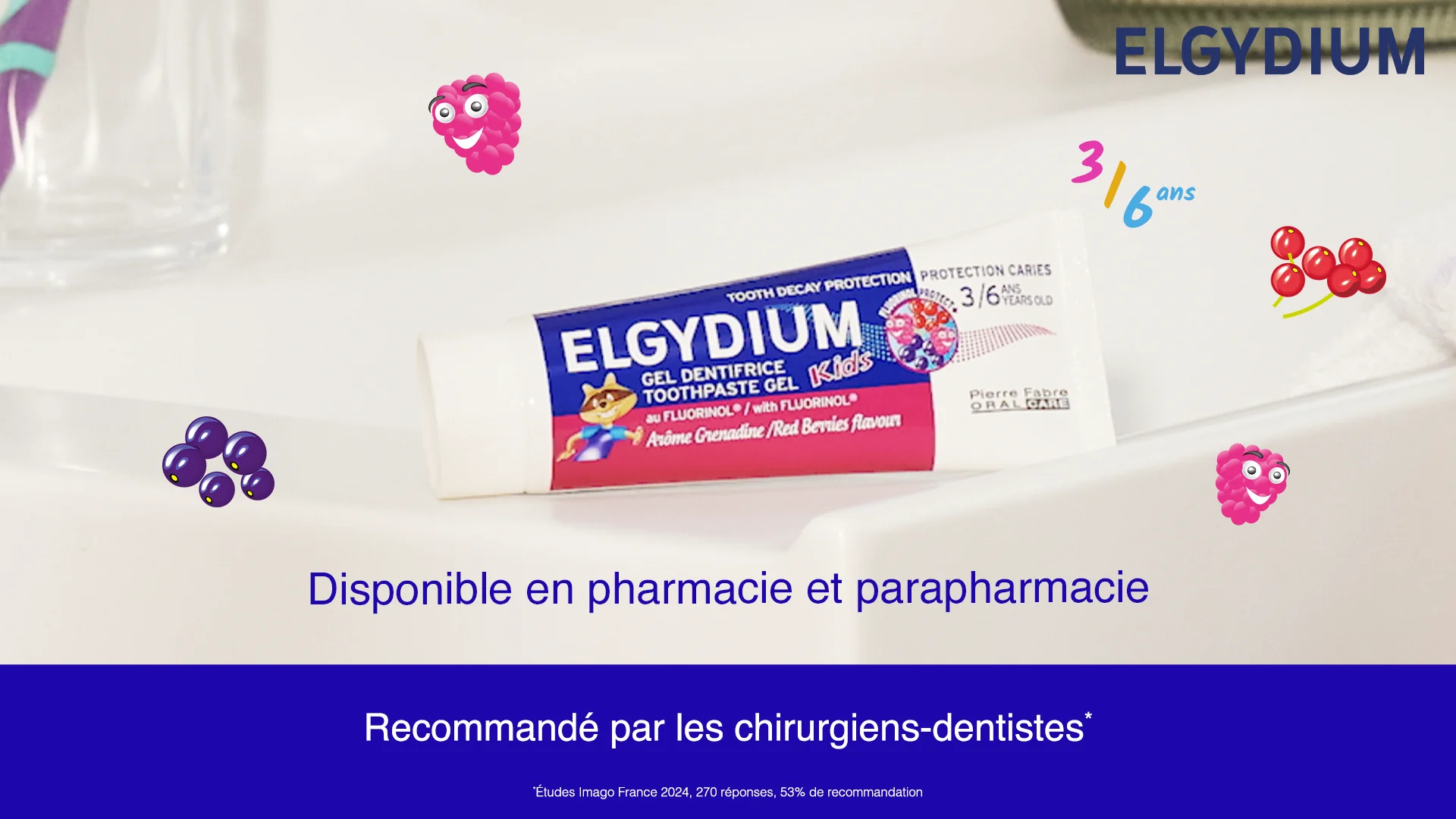 Storyboard du packshot final Elgydium Kids pour une vidéo digitale et social media